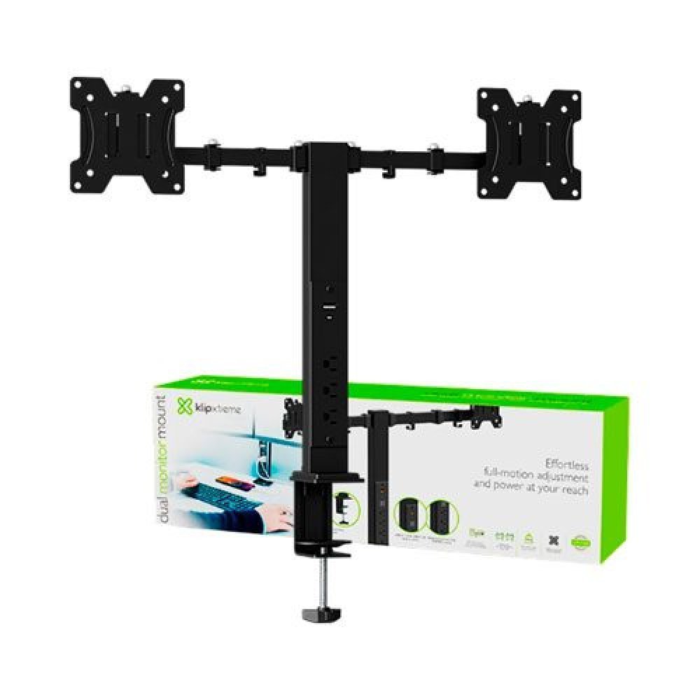 Klip Xtreme - Desktop to monitor mounting kit - With power strip