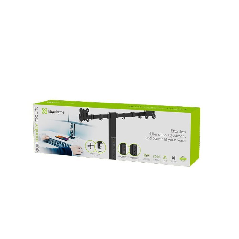Klip Xtreme - Desktop to monitor mounting kit - With power strip - Imagen 3