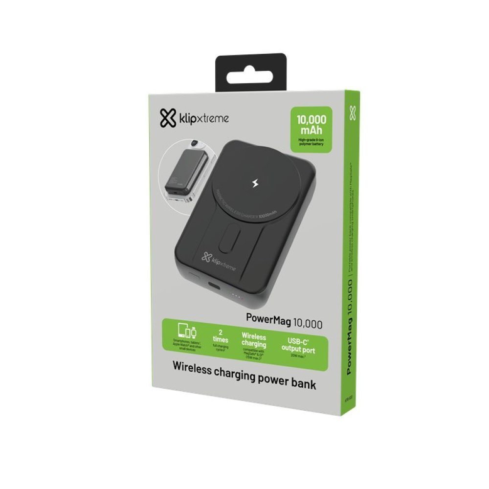 Klip Xtreme - Power bank - 24 pin USB-C - Lithium polymer - Para Smartphones - Wireless Charg 10.000 mAh - Imagen 3