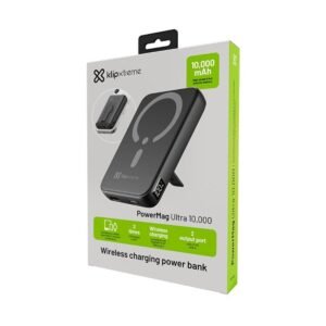 Klip Xtreme - Power bank - 24 pin USB-C - 4 pin USB Type A / 24 pin USB-C - Lithium polymer - Para Universal - Display Wireless Charging