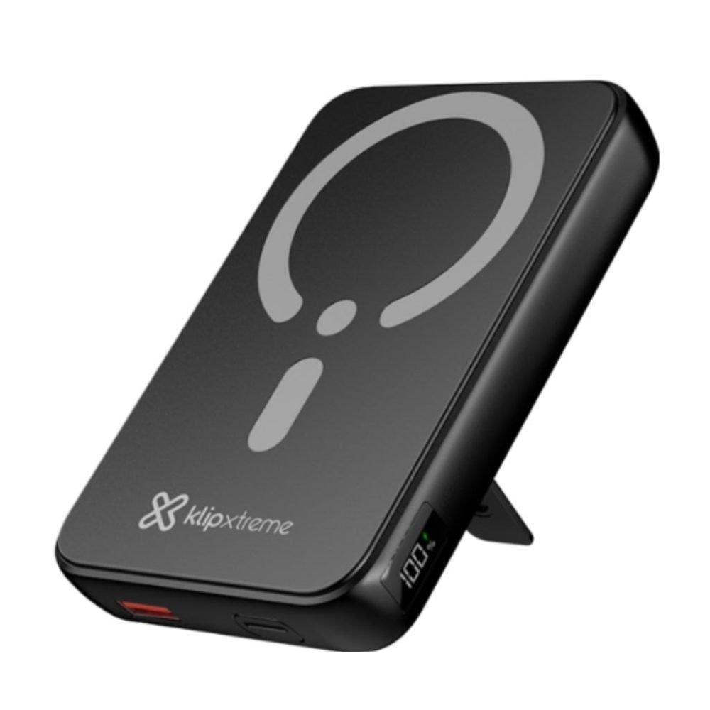 Klip Xtreme - Power bank - 24 pin USB-C - 4 pin USB Type A / 24 pin USB-C - Lithium polymer - Para Universal - Display Wireless Charging - Imagen 2