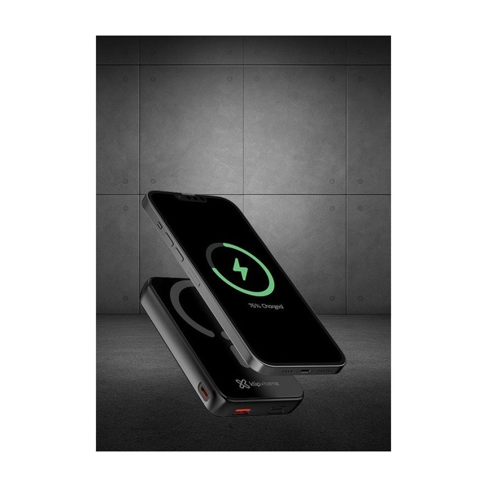 Klip Xtreme - Power bank - 24 pin USB-C - 4 pin USB Type A / 24 pin USB-C - Lithium polymer - Para Universal - Display Wireless Charging - Imagen 4