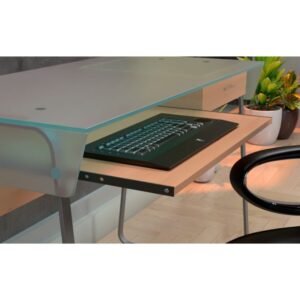 [Empaque Dañado] Xtech - Desk S Lvl XTF-CD197 - Escritorio para computadora con tope de vidrio - Color: Sicomoro