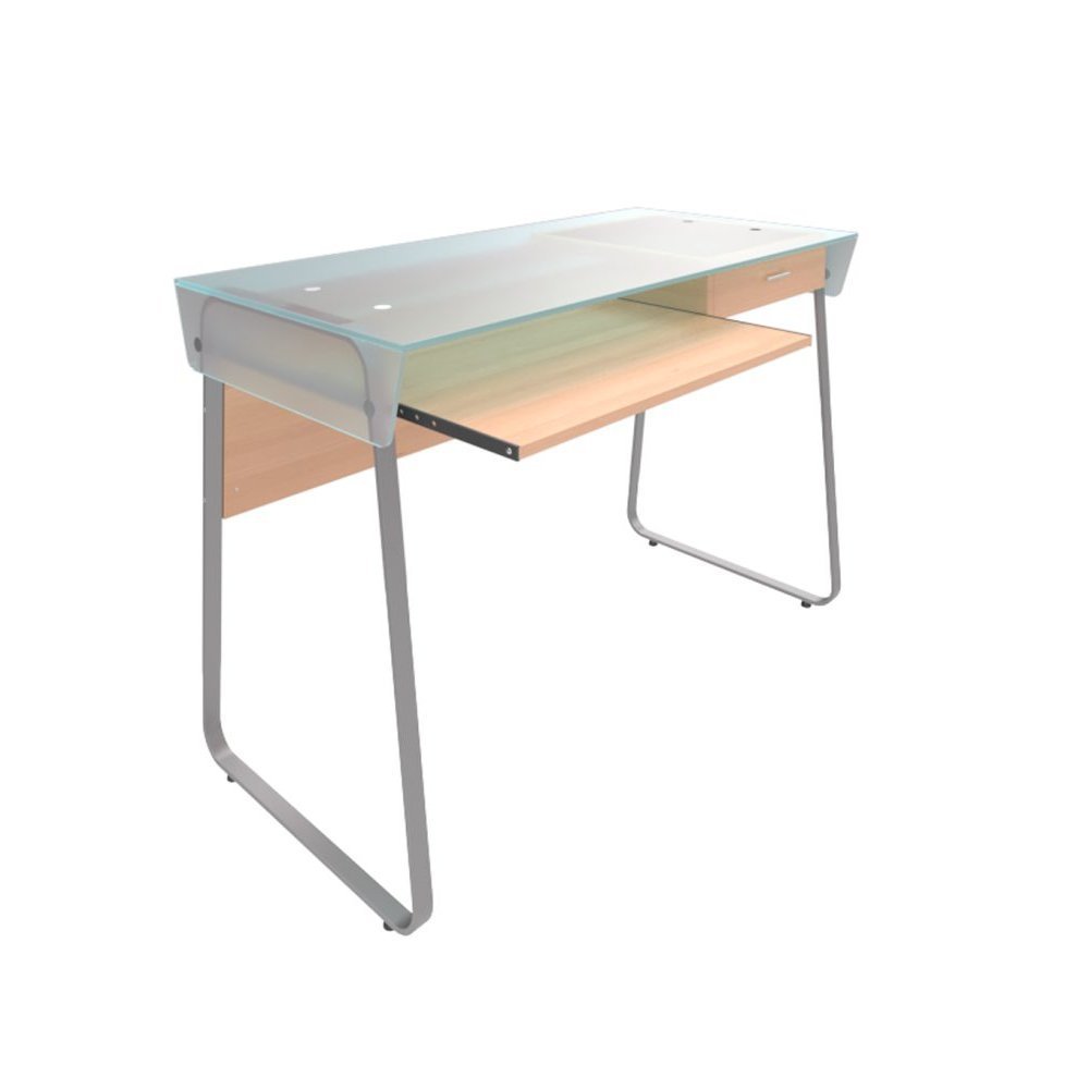 Xtech - Desk S Lvl XTF-CD197 - Escritorio para computadora con tope de vidrio - Color: Sicomoro - Imagen 2
