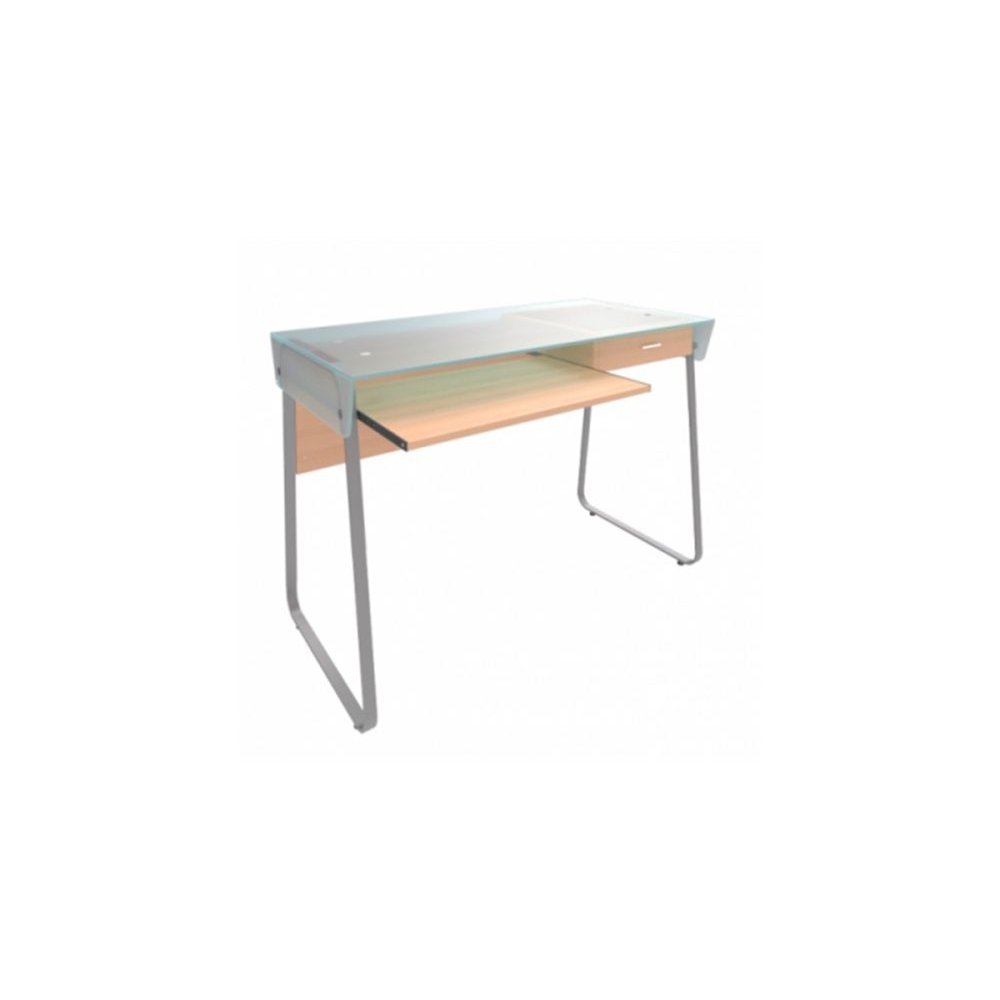 Xtech - Desk S Lvl XTF-CD197 - Escritorio para computadora con tope de vidrio - Color: Sicomoro - Imagen 3