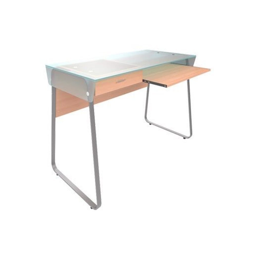 Xtech - Desk S Lvl XTF-CD197 - Escritorio para computadora con tope de vidrio - Color: Sicomoro - Imagen 4