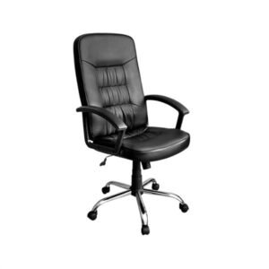 [Empaque Dañado] Xtech Calabria - Silla - ejecutivo - reposabrazos - inclinación - giratorio - plástico, metal, PVC, espuma, cuero sintético, contrachapado - negro