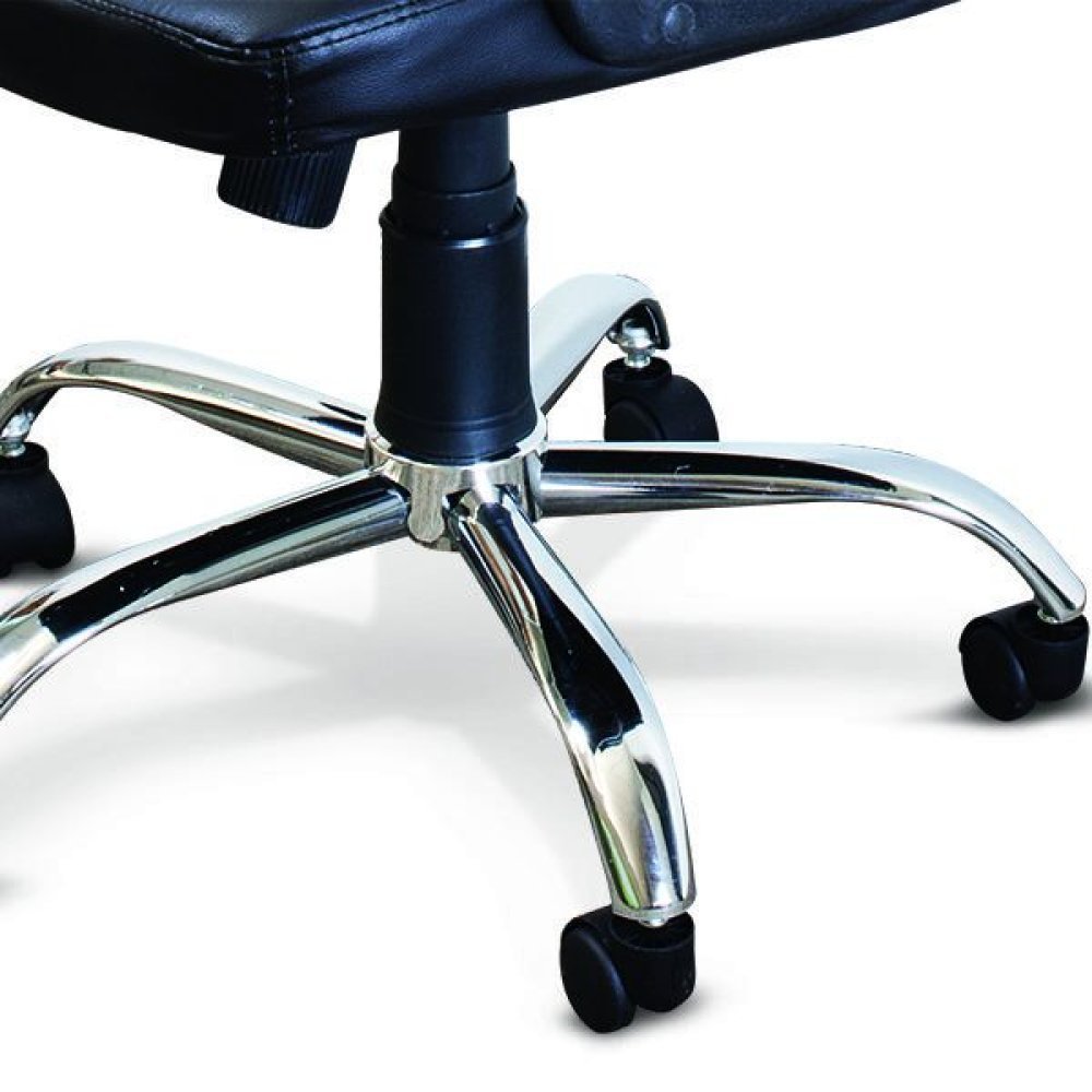 Xtech Calabria - Silla - ejecutivo - reposabrazos - inclinación - giratorio - plástico, metal, PVC, espuma, cuero sintético, contrachapado - negro