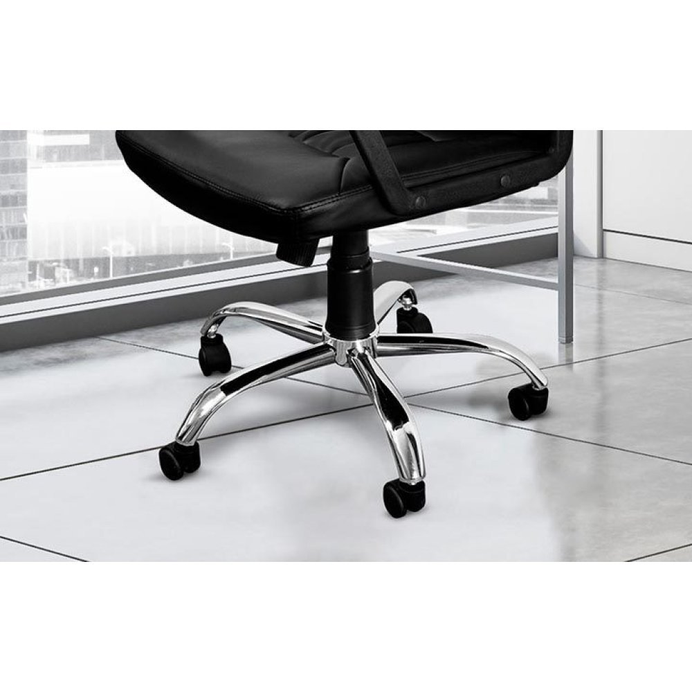 Xtech Calabria - Silla - ejecutivo - reposabrazos - inclinación - giratorio - plástico, metal, PVC, espuma, cuero sintético, contrachapado - negro - Imagen 2