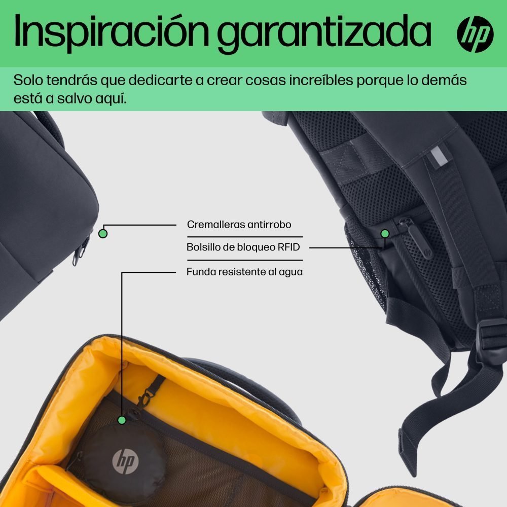 HP - Edición Creator - mochila para transporte de portátil - 16.1" - azul marino oscuro - para OMEN Transcend by HP Laptop 16; Victus by HP Laptop 15; Laptop 15; Pavilion x360 Laptop - Imagen 10