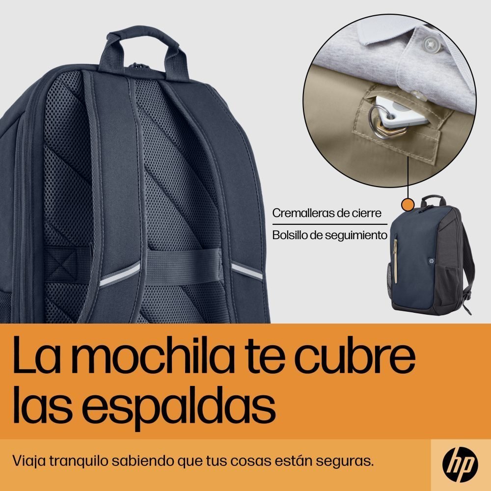 HP Travel - Mochila para transporte de portátil - hasta 15,6" - noches azules - para Victus by HP Laptop 15; Laptop 14, 15, 15s; Pavilion x360 Laptop - Imagen 5