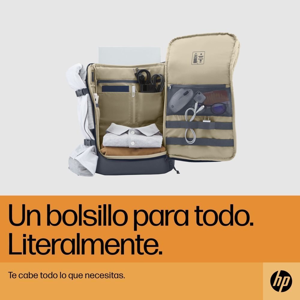 HP Travel - Mochila para transporte de portátil - hasta 15,6" - hierro forjado - para Victus by HP Laptop 15; Laptop 15, 15s; Pavilion x360 Laptop; Pro x360 - Imagen 4