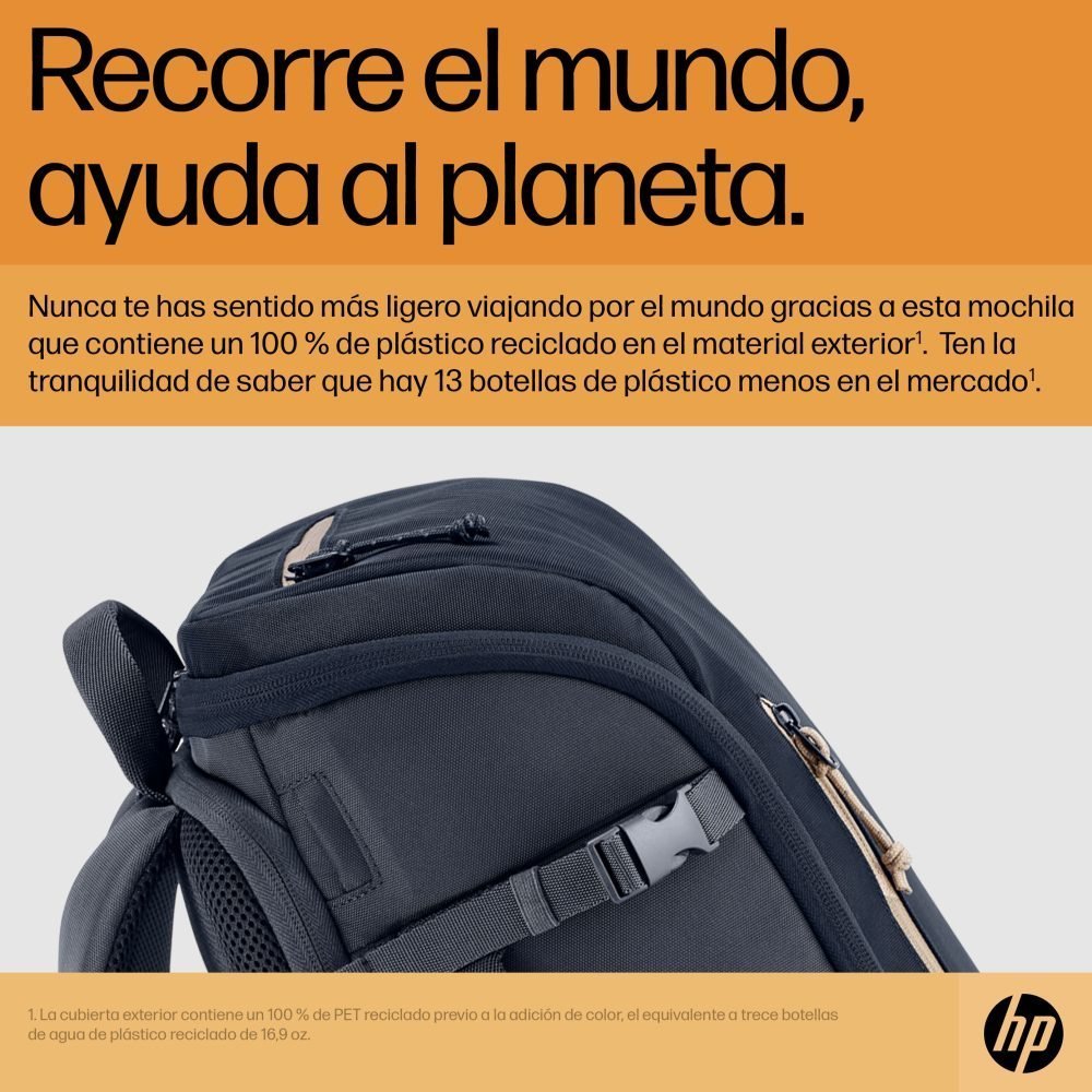 HP Travel - Mochila para transporte de portátil - hasta 15,6" - hierro forjado - para Victus by HP Laptop 15; Laptop 15, 15s; Pavilion x360 Laptop; Pro x360 - Imagen 6
