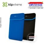Klip Xtreme - Notebook sleeve - 15.6 in - Black blue - neoprene reversable