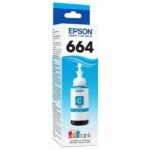 [Empaque Dañado] Epson T664 - Cián - original - recarga de tinta - para Epson L380, L386, L395, L495; EcoTank ET-2600, 2650, L1455, L396, L606, L656
