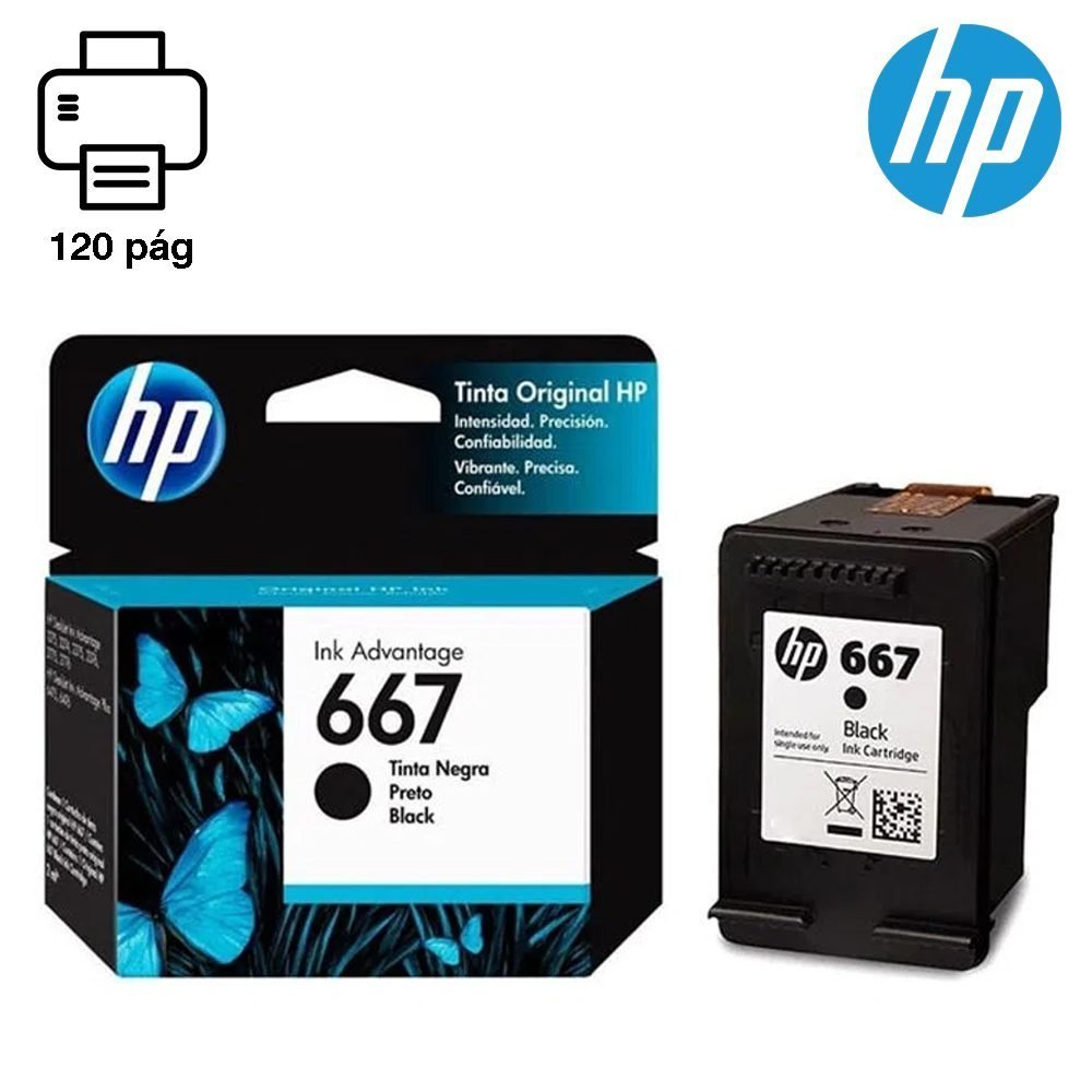 HP - 667 - Ink cartridge - Black - 3YM79AL - Imagen 2