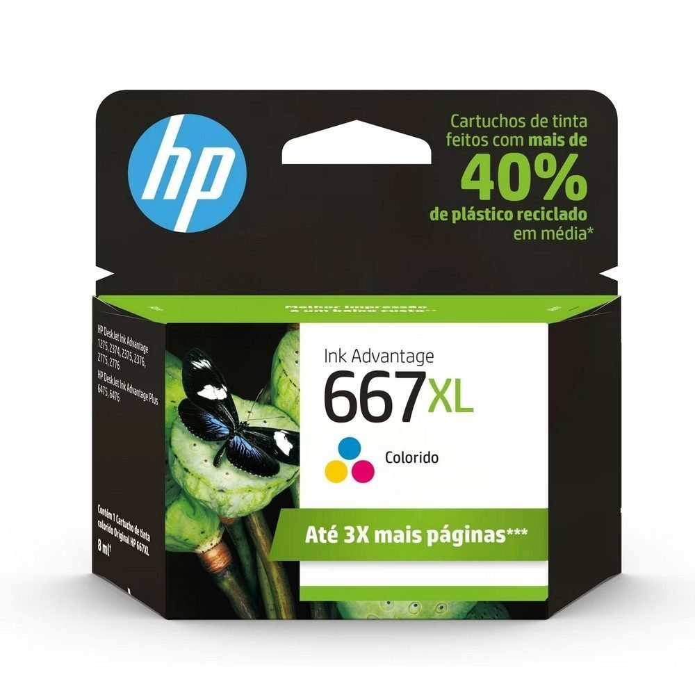 HP - 667XL - Ink cartridge - Tricolor - 3YM80AL