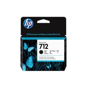 HP 712 - 80 ml - negro - original - DesignJet - cartucho de tinta - para DesignJet Studio, T210, T230, T250, T630, T650