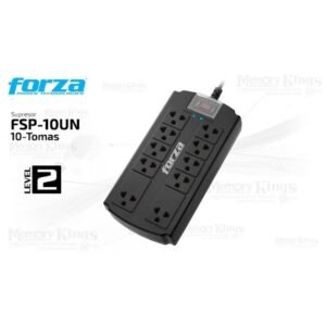 Forza Power Technologies - Surge suppressor - AC 110/220 V - 10 Tomas de Corriente - Material retardador de llama - Interruptor automático de sobrecarga