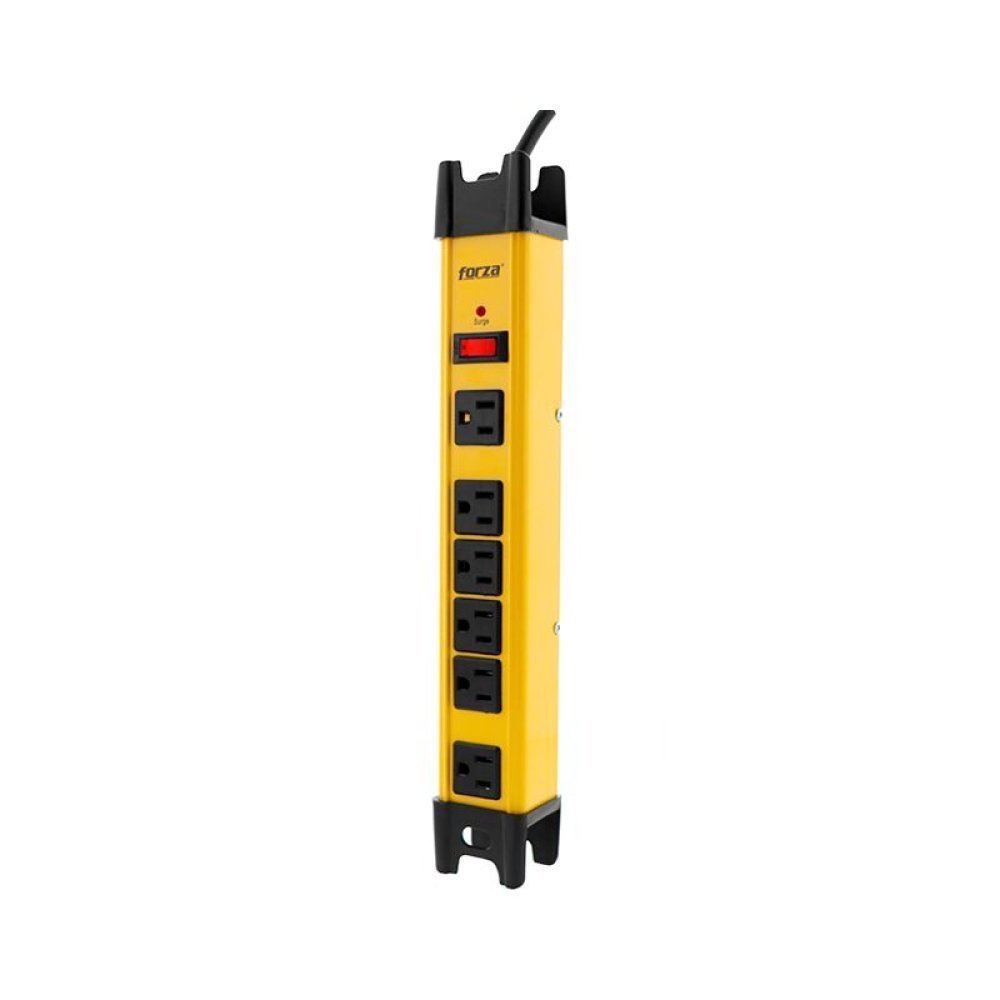 Forza FSP Series FSP-806 - Protector contra sobretensiones - CA 125 V - 1875 vatios - conectores de salida: 6 - 91 cm cable - amarillo - Imagen 2
