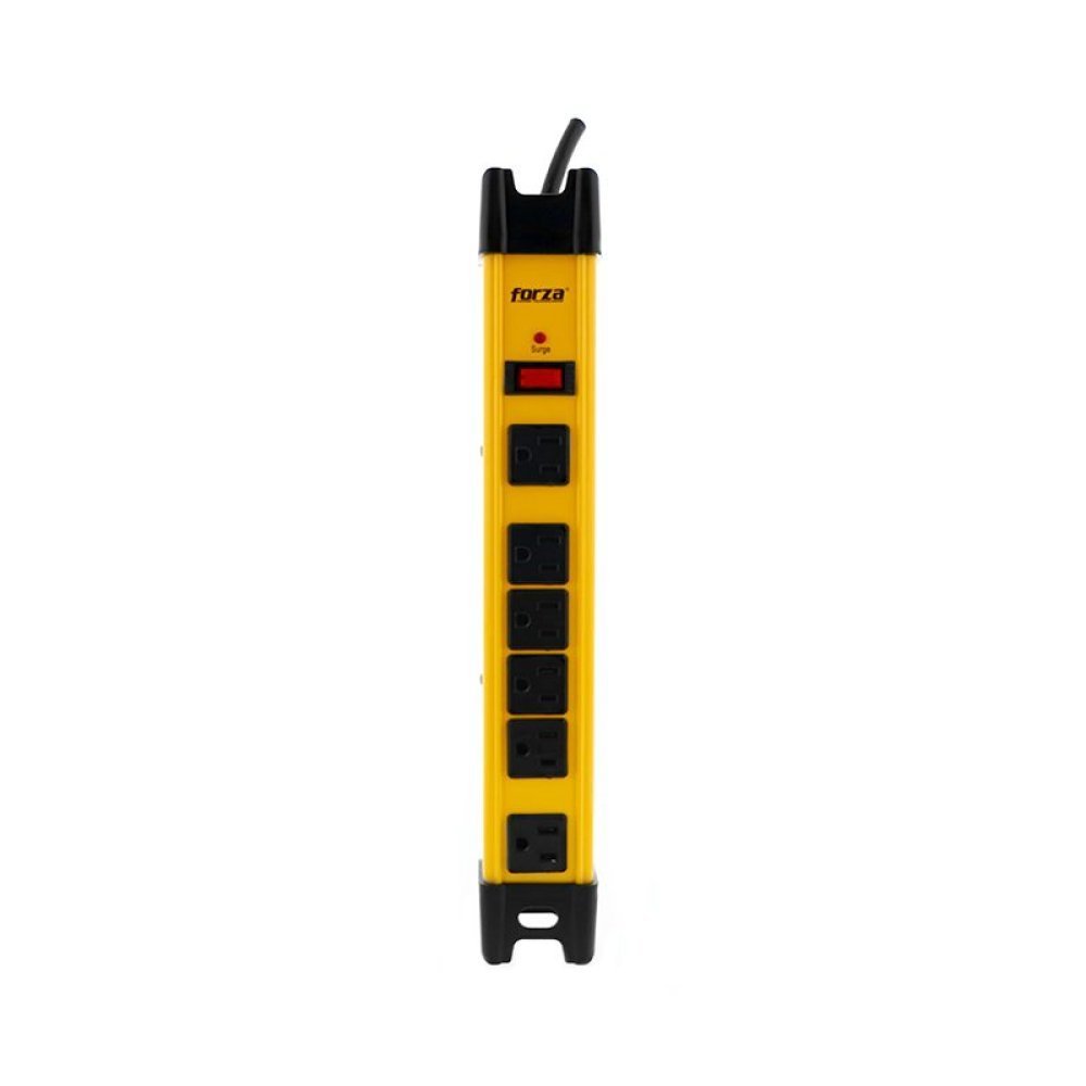 Forza FSP Series FSP-806 - Protector contra sobretensiones - CA 125 V - 1875 vatios - conectores de salida: 6 - 91 cm cable - amarillo - Imagen 3