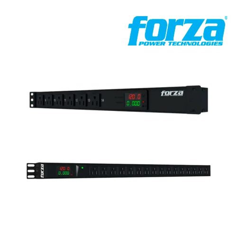 Forza - Power distribution unit - Rack-mountable - AC 100/120 V - 14 Tomas de Corriente - NEMA 5-15R 1U SPD Metered - Imagen 2