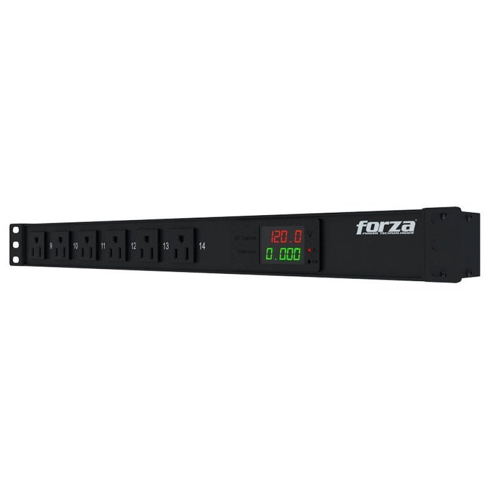 Forza - Power distribution unit - Rack-mountable - AC 100/120 V - 14 Tomas de Corriente - NEMA 5-15R 1U SPD Metered - Imagen 3