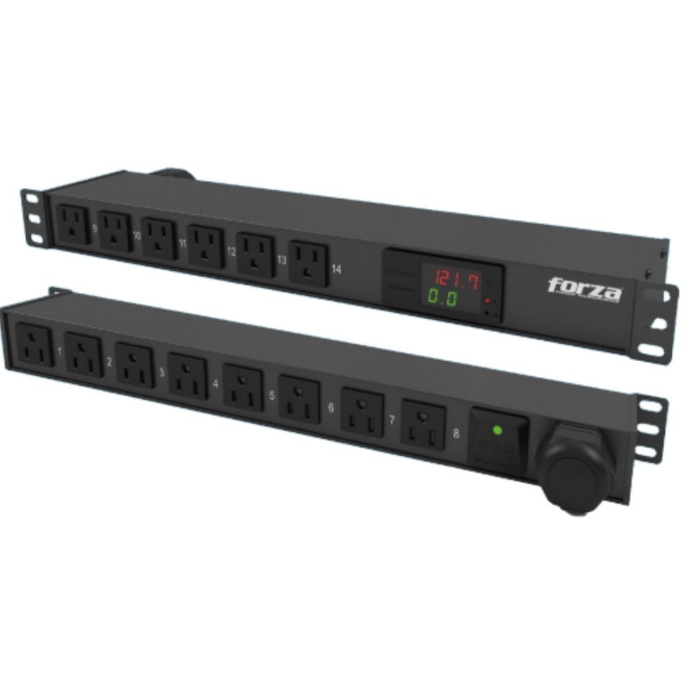 Forza - Power distribution unit - Rack-mountable - AC 100/120 V - 14 Tomas de Corriente - NEMA 5-15R 1U SPD Metered - Imagen 4