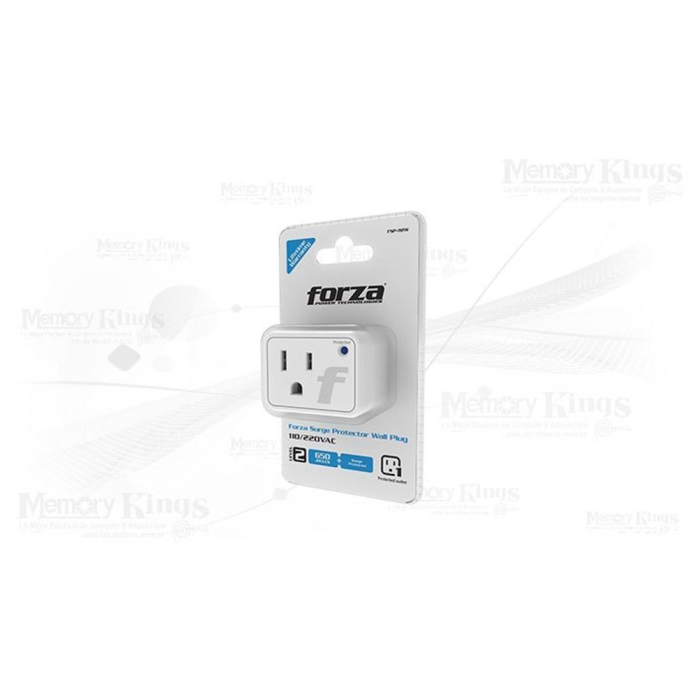 Forza - Surge protector - AC 110/220 V - 1 Tomas de Corriente - Wall Plug - Imagen 2