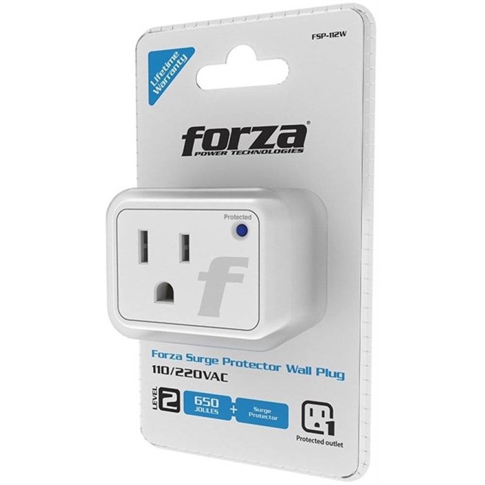 Forza - Surge protector - AC 110/220 V - 1 Tomas de Corriente - Wall Plug - Imagen 3