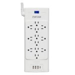 Forza - Surge protector - AC 110/220 V - 12 Tomas de Corriente - 3-USBA/1C 2700J WH