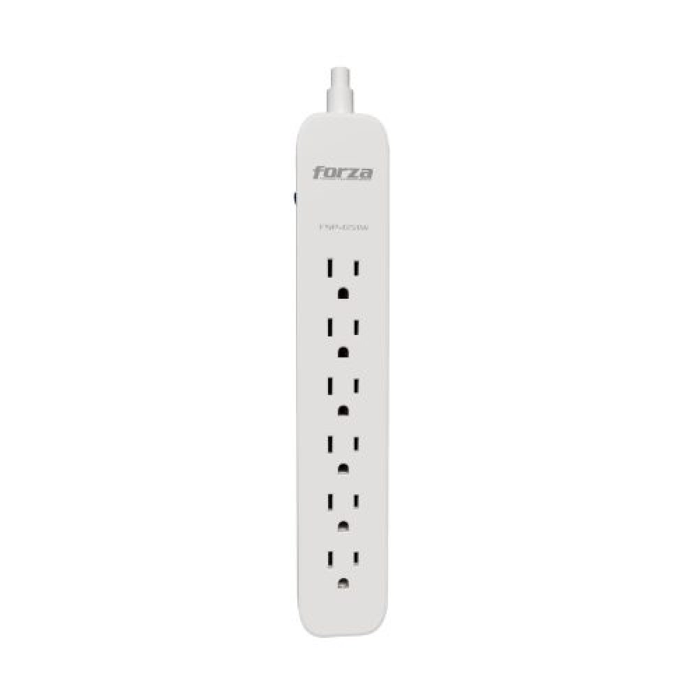Forza - Surge protector - AC 110/220 V - 6 Tomas de Corriente - 500J 2Pack GR/BK