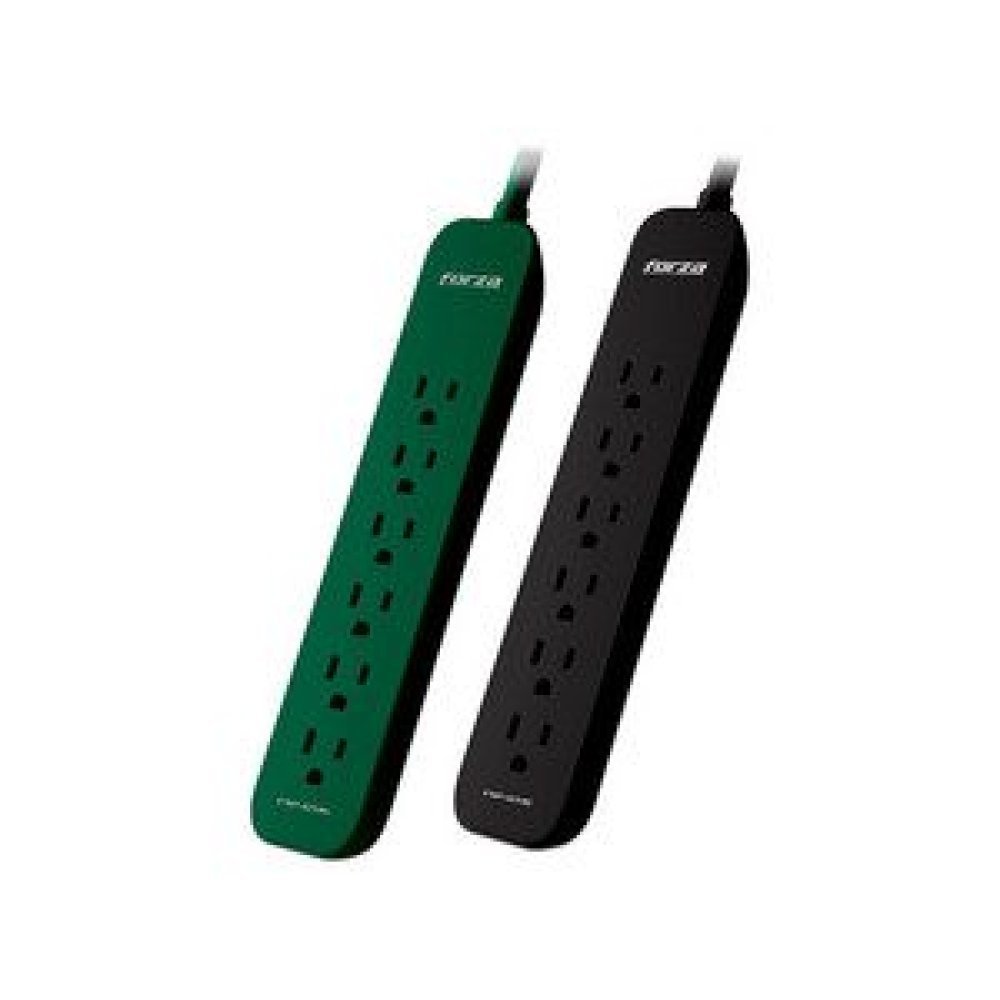Forza - Surge protector - AC 110/220 V - 6 Tomas de Corriente - 500J 2Pack GR/BK - Imagen 4