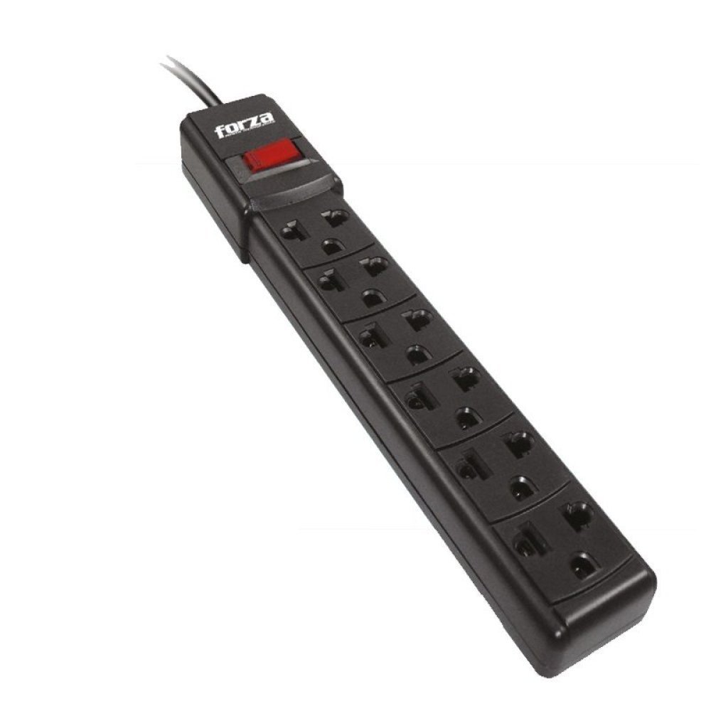 Forza - PS Series PS-001B - Banda de potencia - CA 120-220 V - conectores de salida: 6 - negro - Imagen 4