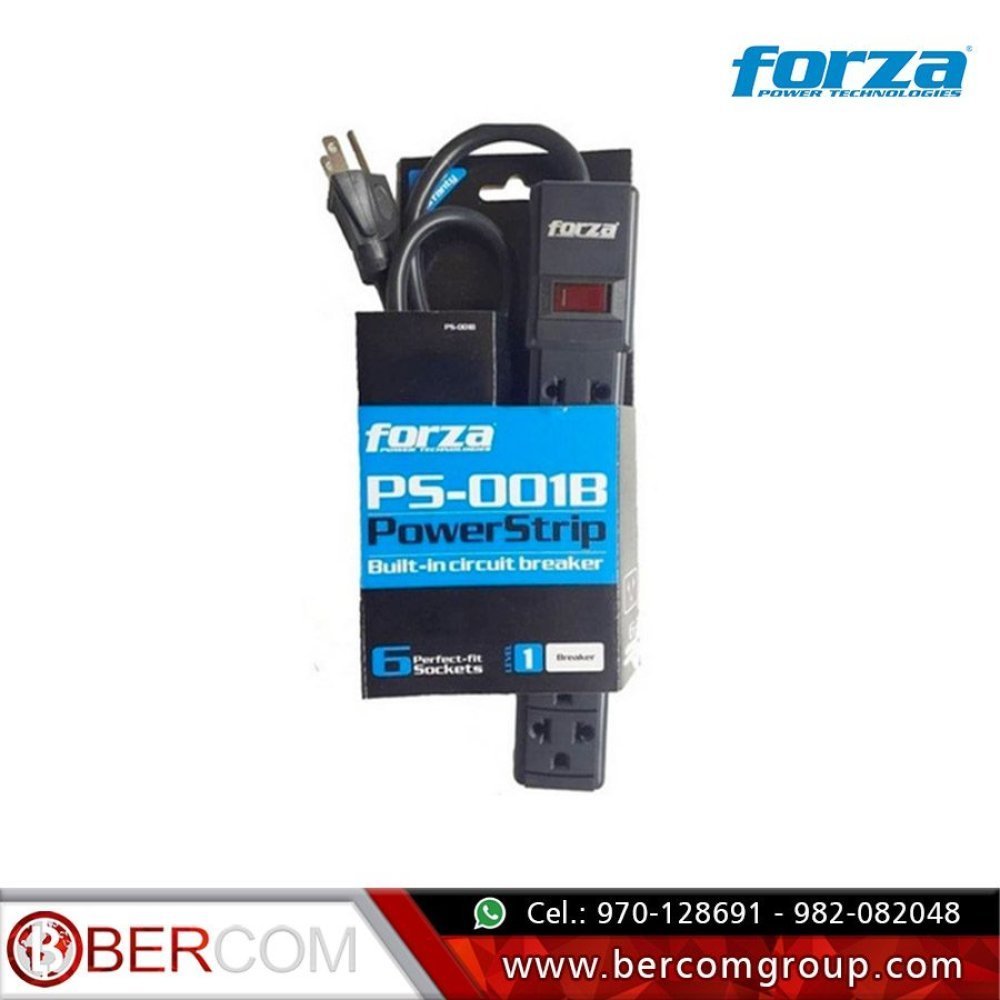 Forza - PS Series PS-001B - Banda de potencia - CA 120-220 V - conectores de salida: 6 - negro - Imagen 5