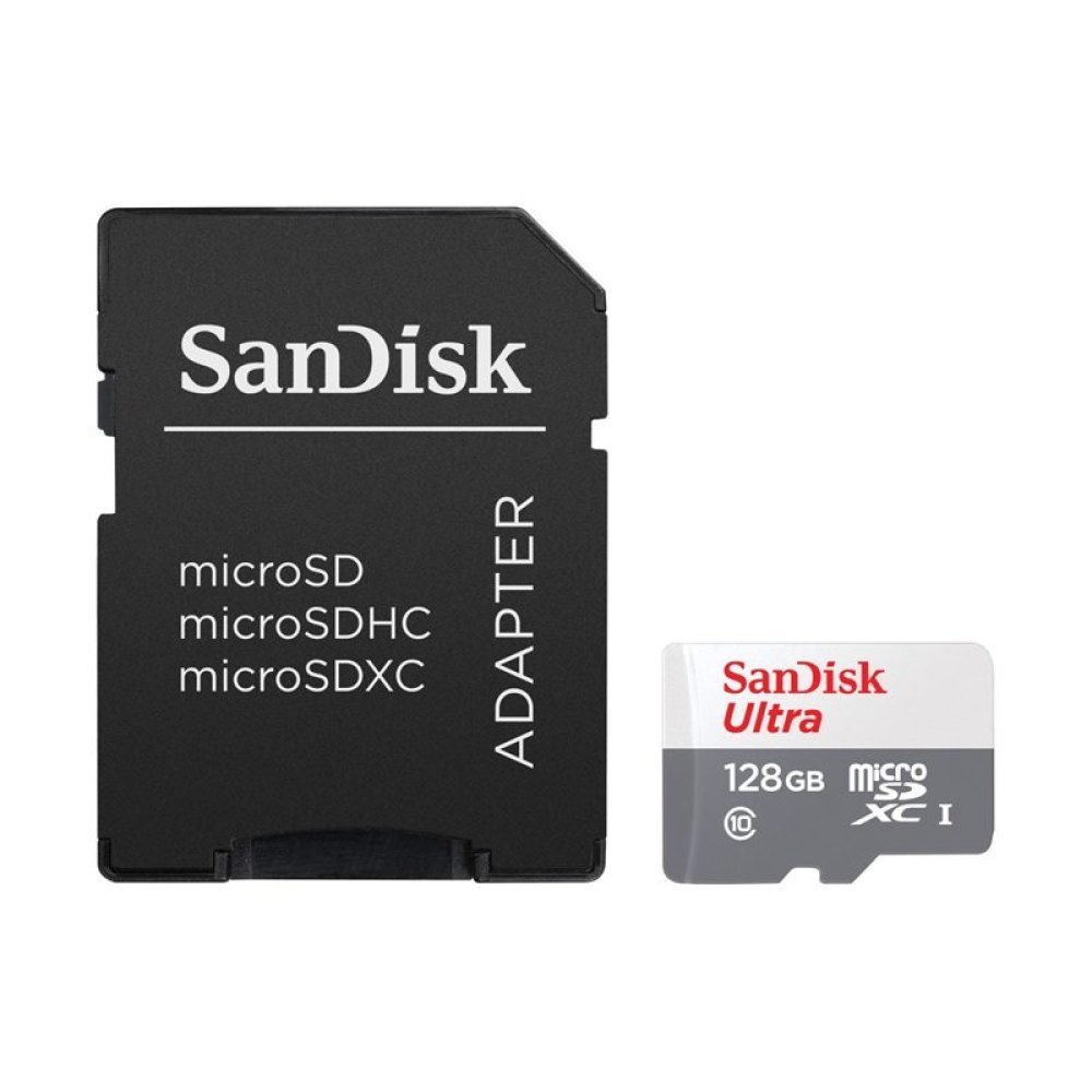 SanDisk - Flash memory card - microSDXC UHS-I Memory Card - 128 GB - W/ ADAPTER