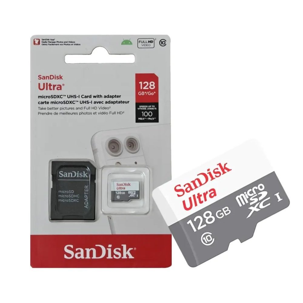 SanDisk - Flash memory card - microSDXC UHS-I Memory Card - 128 GB - W/ ADAPTER - Imagen 2