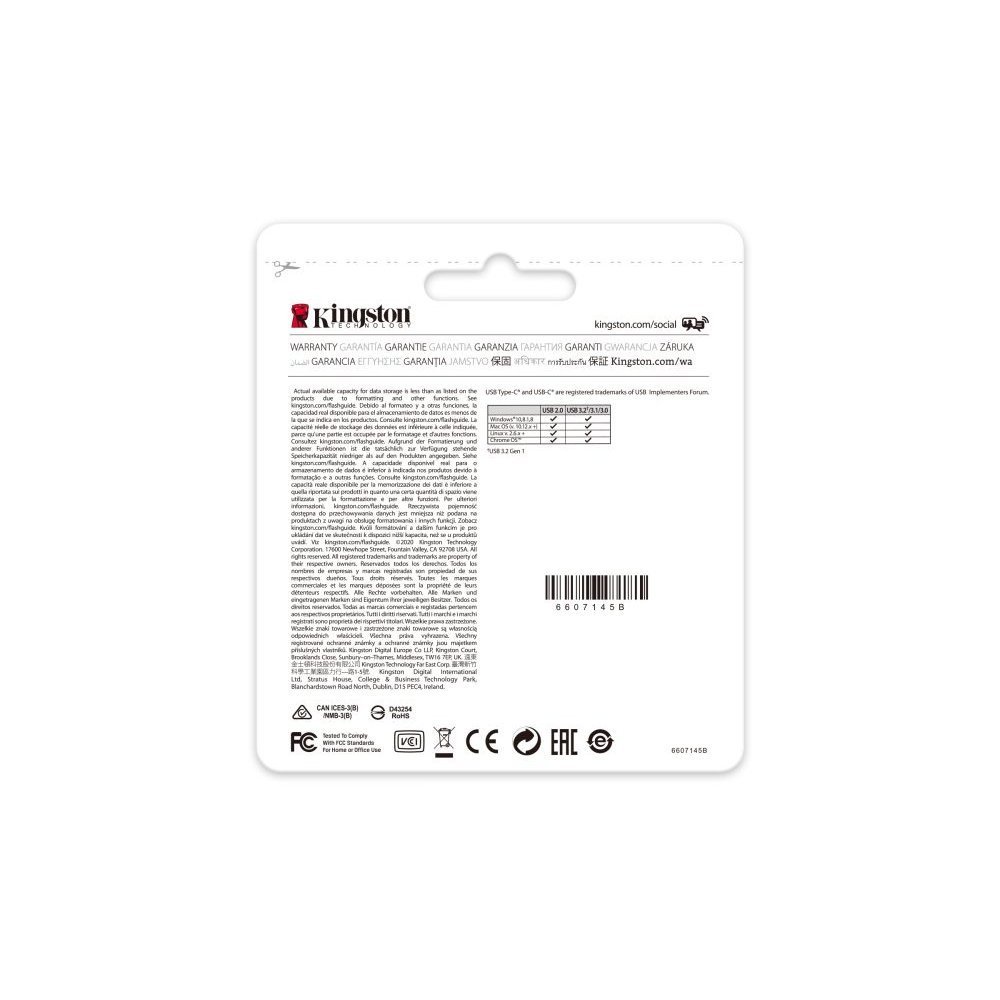 Kingston DataTraveler 70 - Unidad flash USB - 128 GB - USB-C 3.2 Gen 1 - Imagen 2