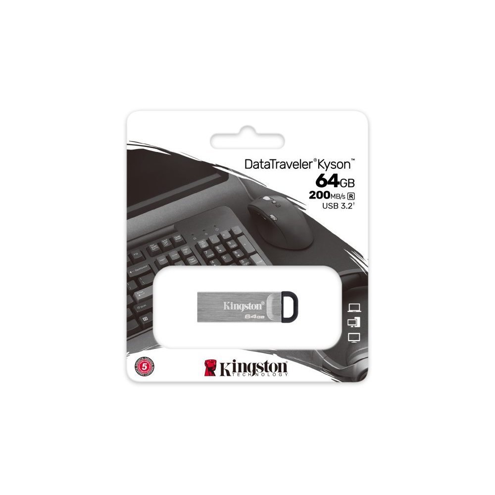 Kingston DataTraveler Kyson - Unidad flash USB - 64 GB - USB 3.2 Gen 1 - Imagen 3