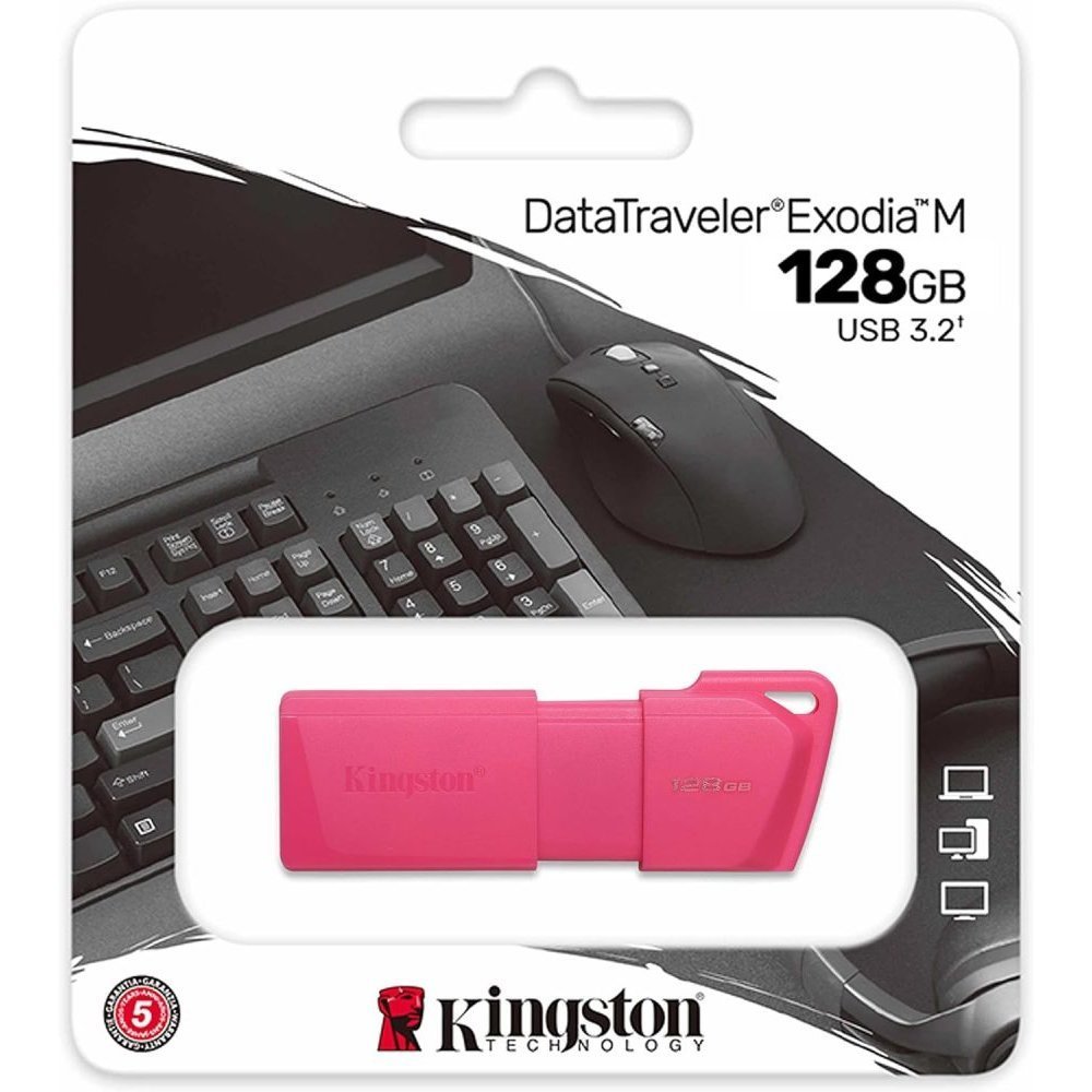 Kingston - USB flash drive - USB 3.2 Gen 2 - DTXM - NEON PINK - Imagen 2