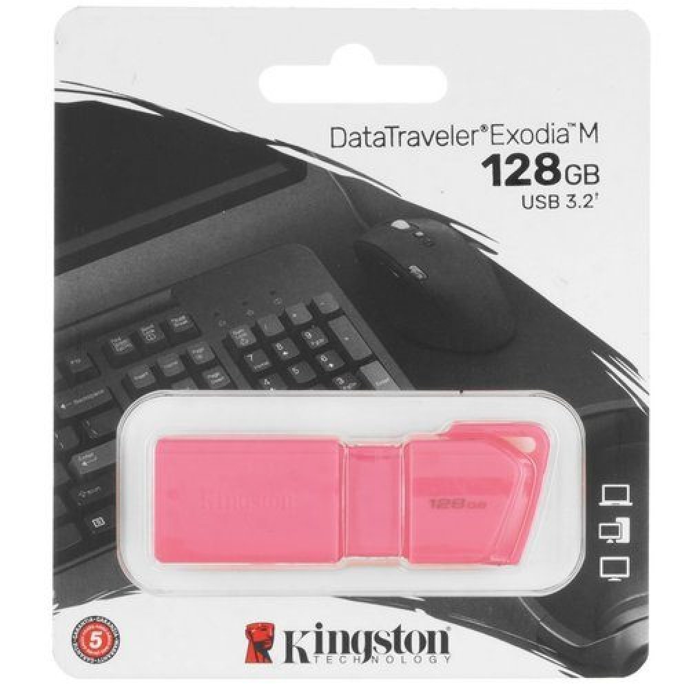 Kingston - USB flash drive - USB 3.2 Gen 2 - DTXM - NEON PINK - Imagen 3