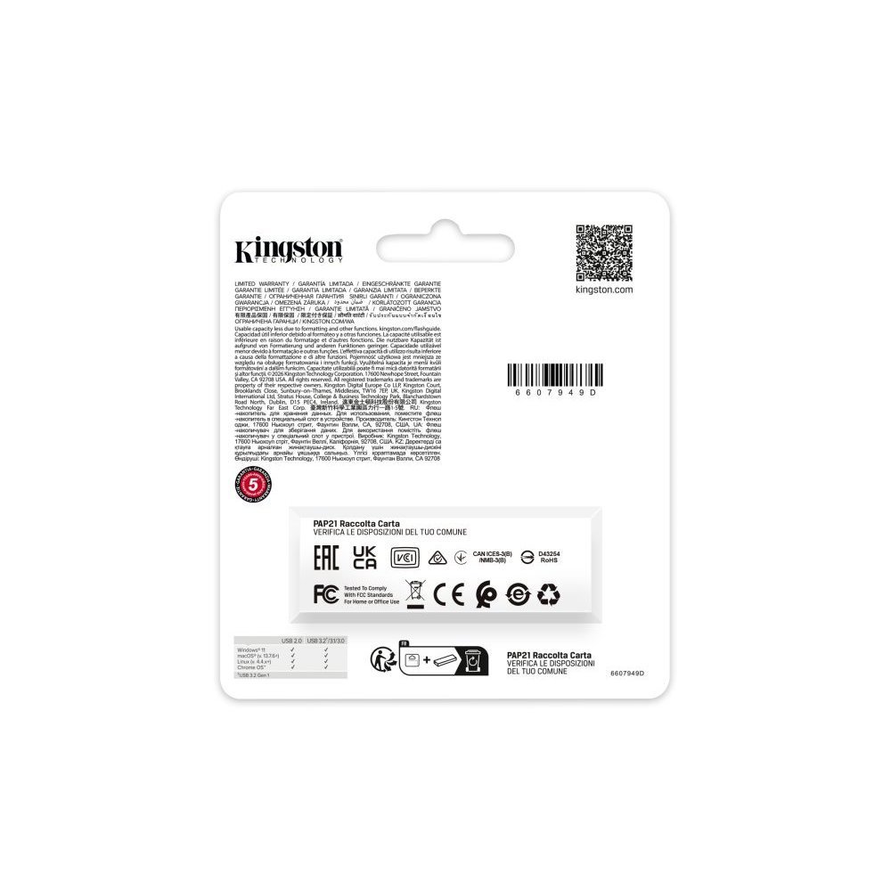 Kingston - USB flash drive - USB 3.2 Gen 1 - DataTraveler Exodia S Black - Imagen 5
