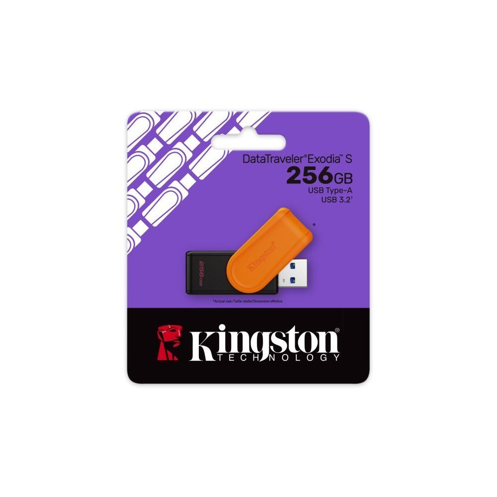 Kingston - USB flash drive - USB 3.2 Gen 1 - Exodia S Black Orange - Imagen 5