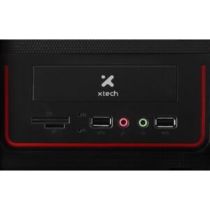 Xtech - Desktop - Micro ATX - All black - pc case 600W ps logo