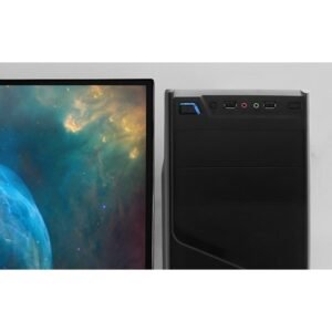 Xtech - Desktop - All black - ATX - pc case 600W ps