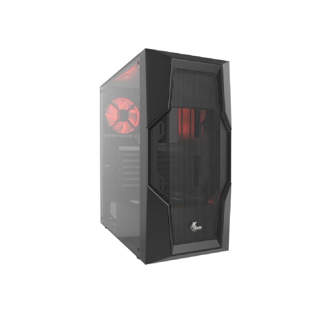Xtech Gaming Series PHOBOS - Mid tower - ATX - panel lateral con ventana (cristal templado) - sin fuente de alimentación (ATX) - negro - USB/Audio - Imagen 2