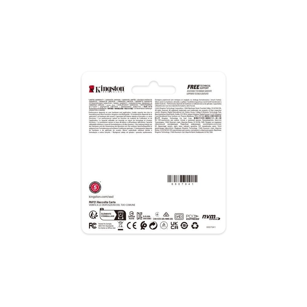Kingston - Internal hard drive - 2000 GB - M.2 2230 - Solid state drive