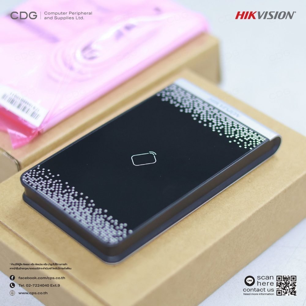 Hikvision - DS-K1F100-D8E - Lector de tarjetas inteligentes - USB 2.0 - 125 KHz / 13.56 MHz - 200mA - Power/ Communication - ISO 14443 Tipo A / B Estándar e ISO 7816 Estándar - Imagen 2