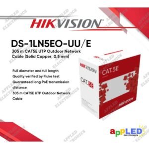 Hikvision - Cable al por mayor - 305 m - 5 mm - UTP - CAT 5e - blanco
