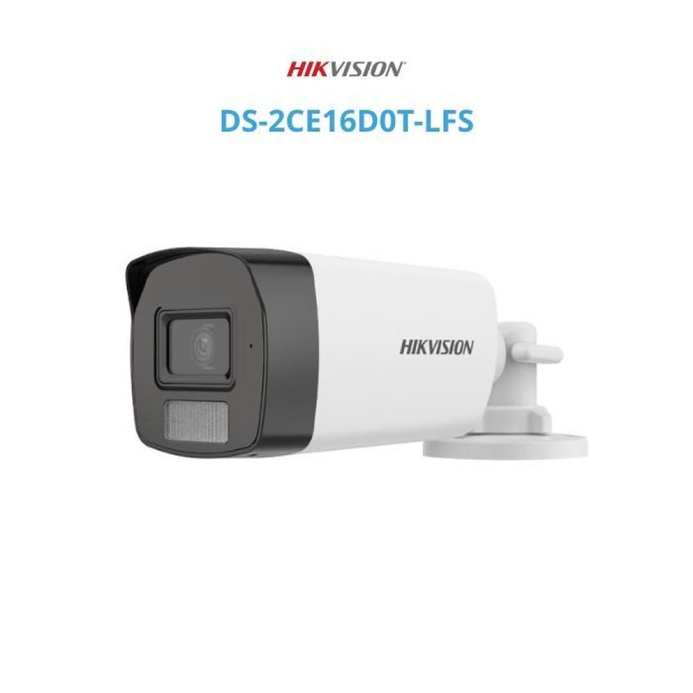 Hikvision 2MP Smart Hybrid Light Audio Fixed Mini Bullet Camera - switchable signals (TVI/AHD/CVI/CVBS?- Audio with audio over coaxial cable - built-in mic - Metal - Outdoor - fixed focal 2.8mm - DWDR - 1920x1080 - IP67 - 30M IR - 20M White light - Imagen 4